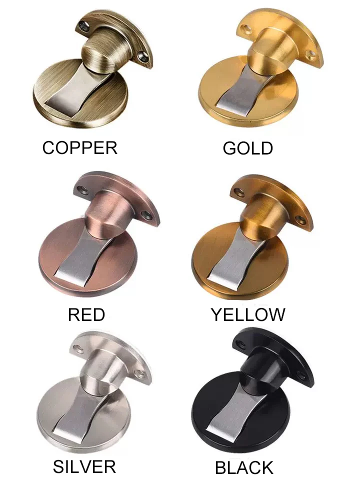 AOBT Magnet Door Stops Magnetic Door Stopper Non-punch Six Colors Available Door Holder Hidden Doorstop Furniture Door Hardware