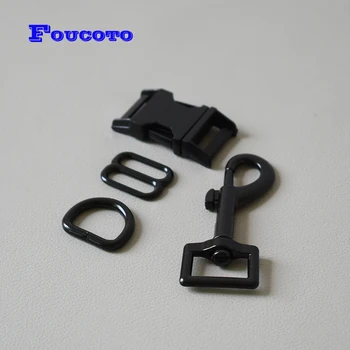 100 sets strong metal belt buckle 20mm swivel lobster clasp d-ring for bag dog pet collar straps DIY accessories adjusters-black
100 sets strong metal belt buckle 20mm swivel lobster clasp d-ring for bag dog pet collar straps DIY accessories adjusters-black