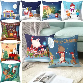 45*45cm Christmas Tree House Santa Elk Snowman Gift Pillow Case Cushion Cover Xmas Home Decor Decorative Pillowcase 2020
45*45cm Christmas Tree House Santa Elk Snowman Gift Pillow Case Cushion Cover Xmas Home Decor Decorative Pillowcase 2020