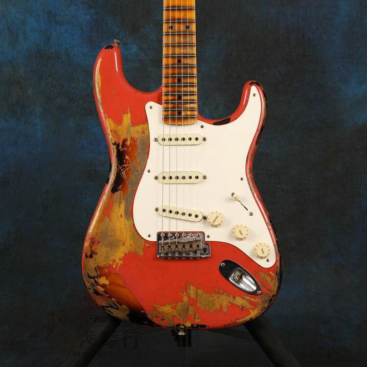 Red color Relics Electric Guitar,Relics by hands.high quality pickups,maple fingerboard with Relics.handmade 6 stings guitar.
Red color Relics Electric Guitar,Relics by hands.high quality pickups,maple fingerboard with Relics.handmade 6 stings guitar.