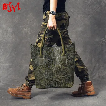 Big Men Tote Bag Dark Green Oracle Leather Large Capacity Handbag Male Shoulder Bag Portable Bags Vintage Real Genuine Leather
Big Men Tote Bag Dark Green Oracle Leather Large Capacity Handbag Male Shoulder Bag Portable Bags Vintage Real Genuine Leather