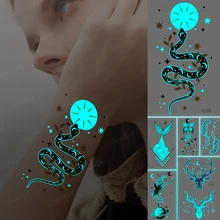Luminous Stickers Neck Tattoo Temporary Glitter Tattoo Kids Snake Branch Sun Moon Star Neck Wrist Hand Tato Art Green Blue Glow
Luminous Stickers Neck Tattoo Temporary Glitter Tattoo Kids Snake Branch Sun Moon Star Neck Wrist Hand Tato Art Green Blue Glow
