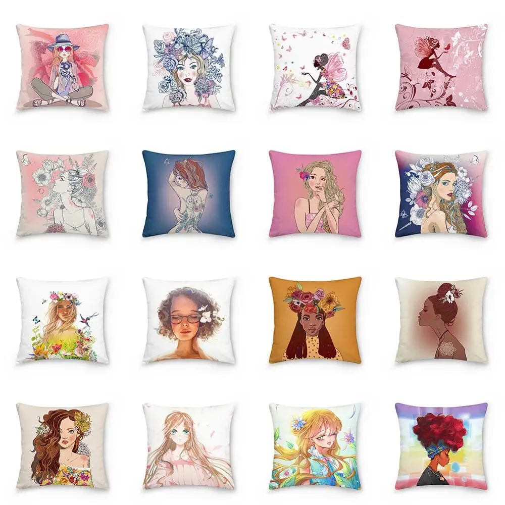 18x18inch Anime Cartoon Girl Pattern Pillowcase Pillowslip for Home Sofa Chair Car Waist Throw Cushion Cover Protective Cover
18x18inch Anime Cartoon Girl Pattern Pillowcase Pillowslip for Home Sofa Chair Car Waist Throw Cushion Cover Protective Cover