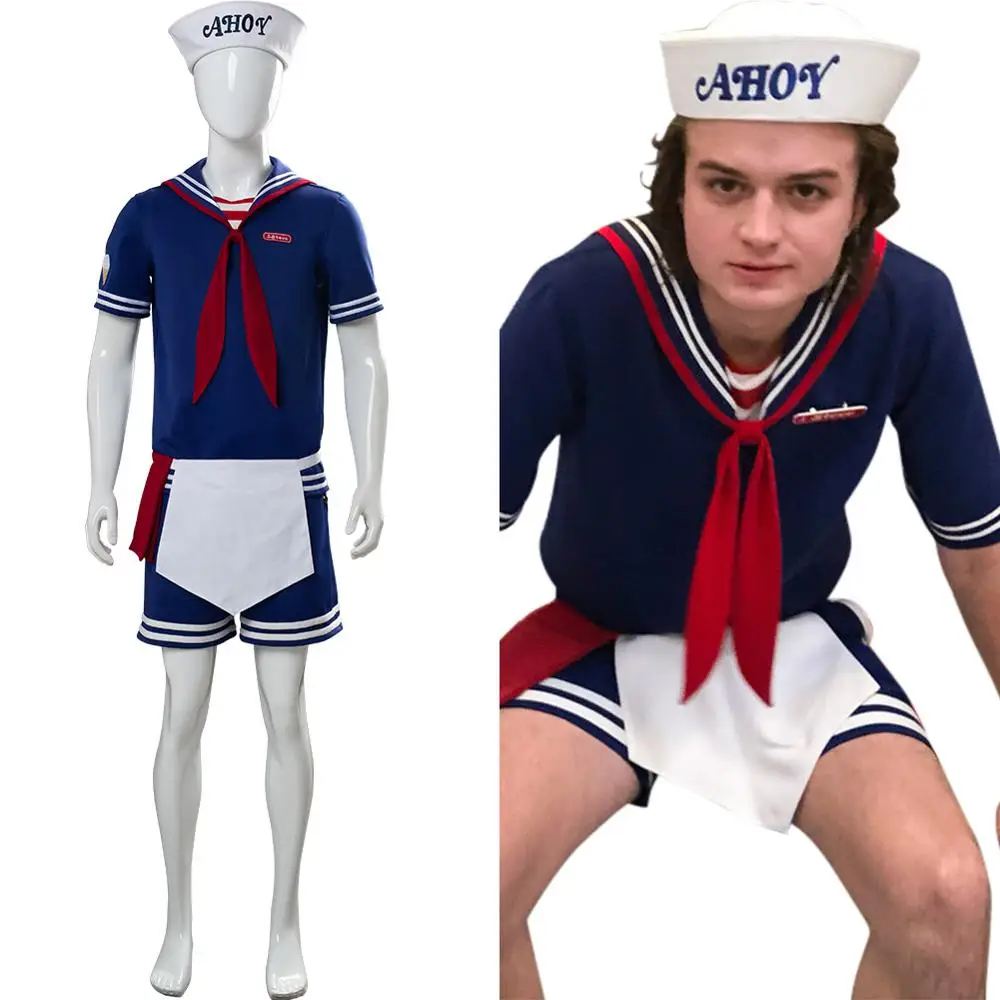 Stranger Things 3 Cosplay Costume Steve Harrington Robin Scoops Ahoy Uniform Suit Halloween Carnival Costumes
Stranger Things 3 Cosplay Costume Steve Harrington Robin Scoops Ahoy Uniform Suit Halloween Carnival Costumes