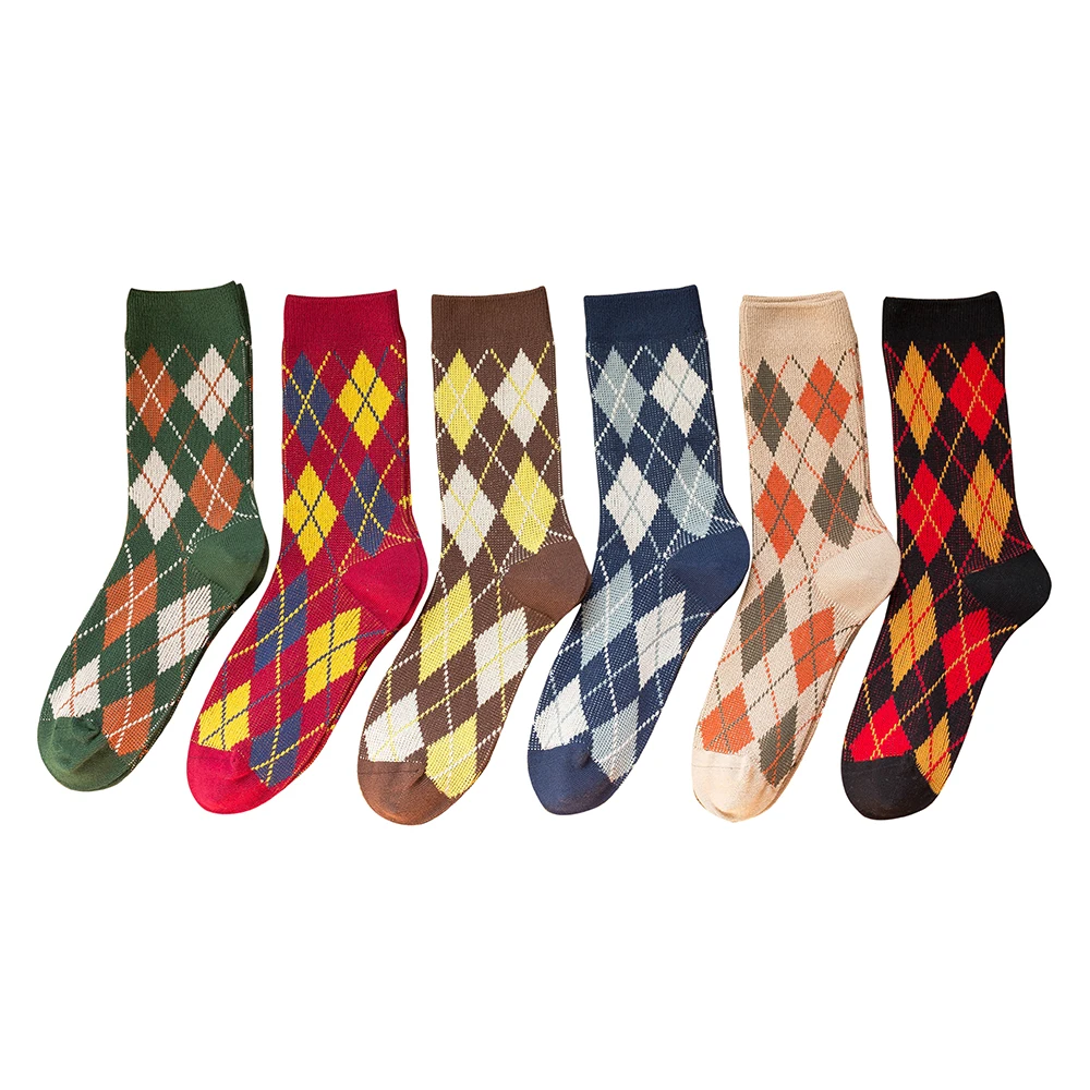 1 Pair Women Socks Spring Autumn Retro Style High Men Couple Cotton Socks Diamond Grid Pattern Solid Color Socks
1 Pair Women Socks Spring Autumn Retro Style High Men Couple Cotton Socks Diamond Grid Pattern Solid Color Socks