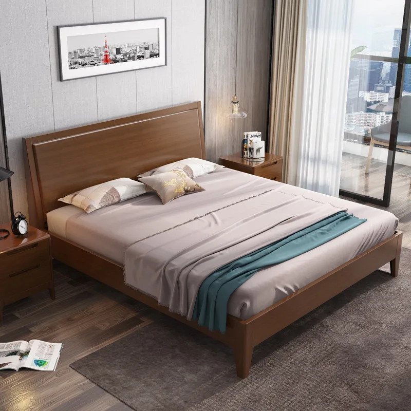 Northern European-Style Japanese Style Solid Wood Factory Direct Selling Double Bed 1.5/1.8 M Economical Master Bedroom High Bed
Northern European-Style Japanese Style Solid Wood Factory Direct Selling Double Bed 1.5/1.8 M Economical Master Bedroom High Bed