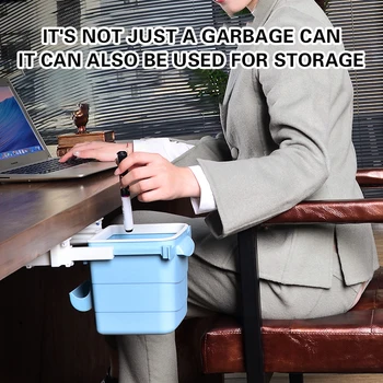 Invisible Pull Retractable Trash Can Office Household Table Drawer Trash Can Under Tables Push-pull Portable Waste Bins Dustbin