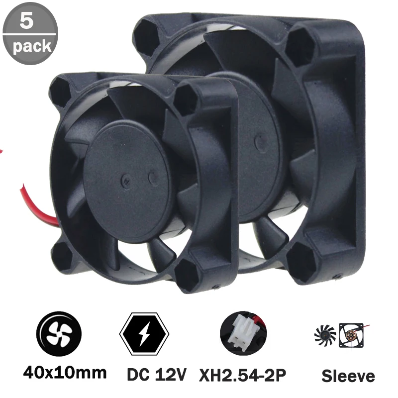 5 pcs Gdstime 40mm 12V 4010 Mini Computer Case Cooling Fan Bearing 2pin 4cm 40x40x10mm cooling fan
5 pcs Gdstime 40mm 12V 4010 Mini Computer Case Cooling Fan Bearing 2pin 4cm 40x40x10mm cooling fan