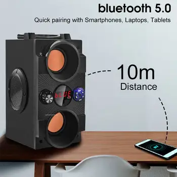 8D Surround Sound bluetooth 5.0 Speaker Portable Karaoke Party Speaker System Wireless Subwoofer Support USB/TF Card/AUX/FM
8D Surround Sound bluetooth 5.0 Speaker Portable Karaoke Party Speaker System Wireless Subwoofer Support USB/TF Card/AUX/FM
