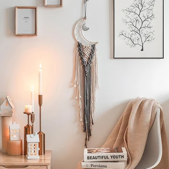 New Bohemian Macrame Wall Hanging Tapestry Mandala Moon Wall Decor Tapestries Woven Room Decor Home Boho Ornaments Dreamcatcher 
New Bohemian Macrame Wall Hanging Tapestry Mandala Moon Wall Decor Tapestries Woven Room Decor Home Boho Ornaments Dreamcatcher