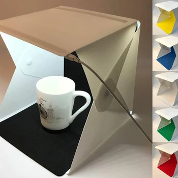 Dual LED Panel Mini Lightbox Folding Portable Photo Studio Box Photography Softbox light box Studio Shooting Tent Box Backdrops 
Dual LED Panel Mini Lightbox Folding Portable Photo Studio Box Photography Softbox light box Studio Shooting Tent Box Backdrops