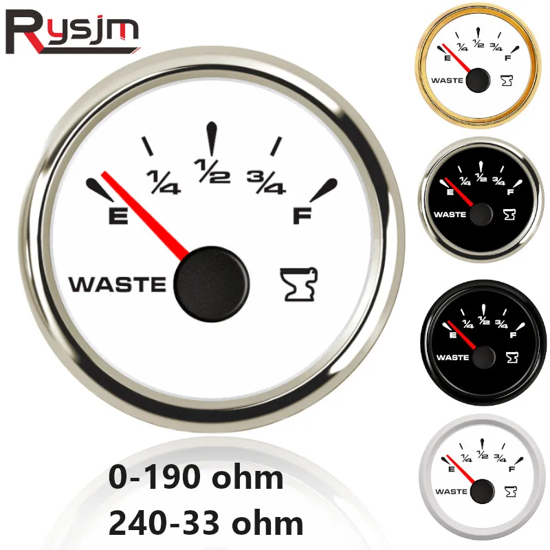 52 мм Датчик уровня сточных вод для лодки автомобиля 0 190ohm 240 33ohm измеритель