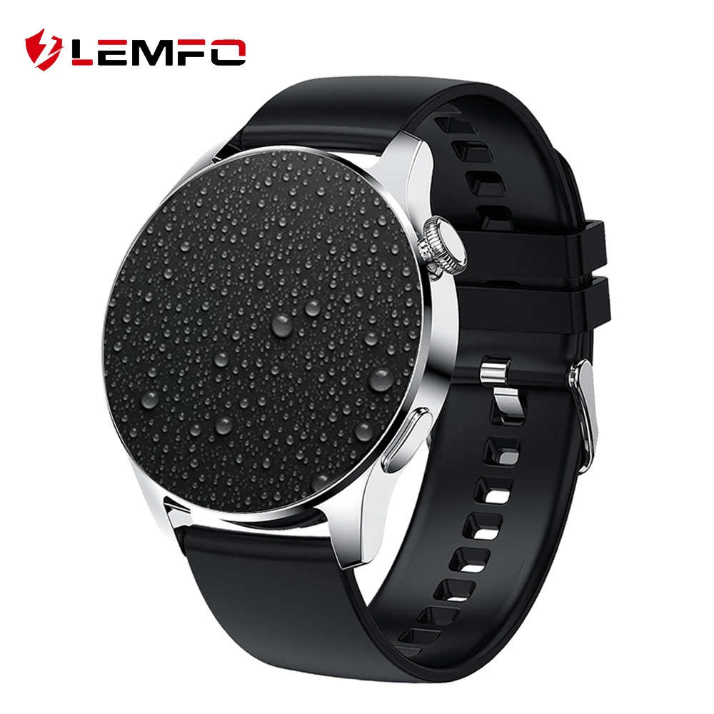 LEMFO Смарт часы мужские сенсорные с поддержкой Bluetooth 2021 и датчиком уровня