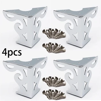 4pcs Furniture Sofa Tea Table Legs Couch Bench Cabinet Metal Feet Replacement