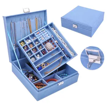 Protable Newly Jewelry Storage Box Creative Leather Portable Multi-layer Makeup Storage Box PU Watch Box Necklace Holder Box
Protable Newly Jewelry Storage Box Creative Leather Portable Multi-layer Makeup Storage Box PU Watch Box Necklace Holder Box