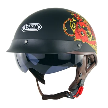 For Soman SM202 Ventilate Motorcycle Helmet Motorbike Helmets Half Face Classic Retro DOT casco capacete moto
For Soman SM202 Ventilate Motorcycle Helmet Motorbike Helmets Half Face Classic Retro DOT casco capacete moto