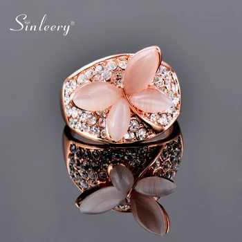 SINLEERY Beige Opal Stone Dragonfly Big Rings For Women Rose Gold Color Inlay Zircon Shiny Crystal Fashion Jewelry JZ545 SSB
SINLEERY Beige Opal Stone Dragonfly Big Rings For Women Rose Gold Color Inlay Zircon Shiny Crystal Fashion Jewelry JZ545 SSB