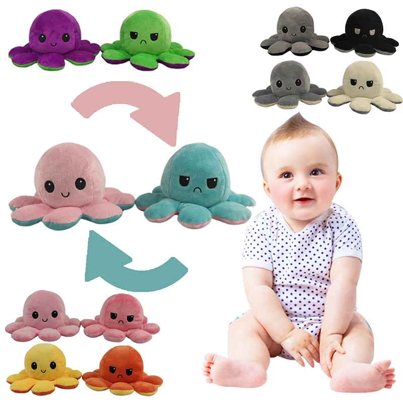 Reversible Flip Octopus Plush Toy Colorful Soft Octopus Doll Plush Toy Color Chapter Plush Doll Filled Plush Child Toy 
Reversible Flip Octopus Plush Toy Colorful Soft Octopus Doll Plush Toy Color Chapter Plush Doll Filled Plush Child Toy