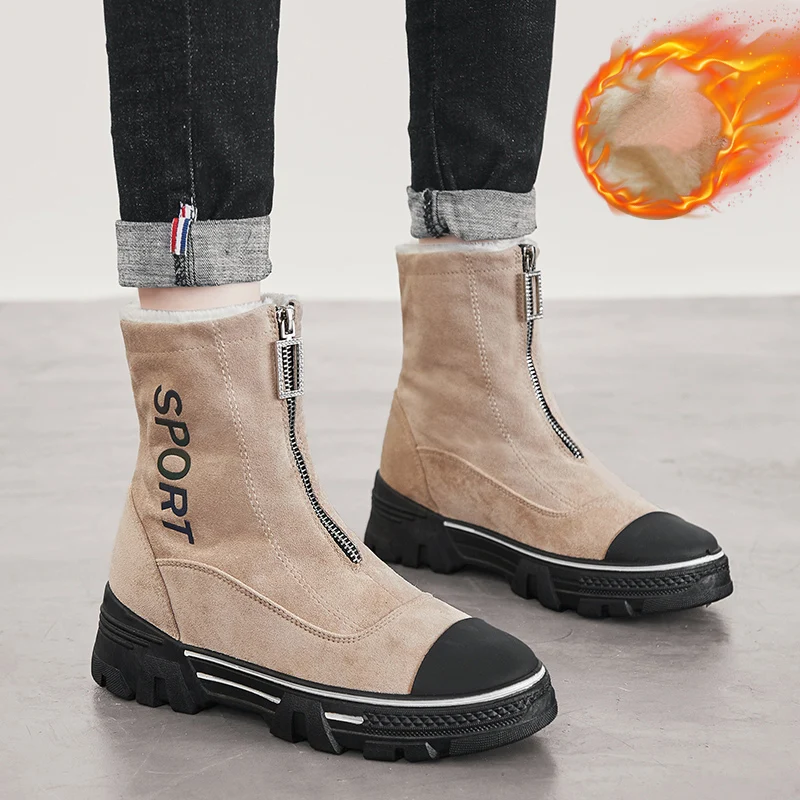 Jzzddown Warming Winter Ladies Ankle Boots Flock With Fur Plush Shoes Women Snow Boots Zipper In front Girls Students Sneakers
Jzzddown Warming Winter Ladies Ankle Boots Flock With Fur Plush Shoes Women Snow Boots Zipper In front Girls Students Sneakers