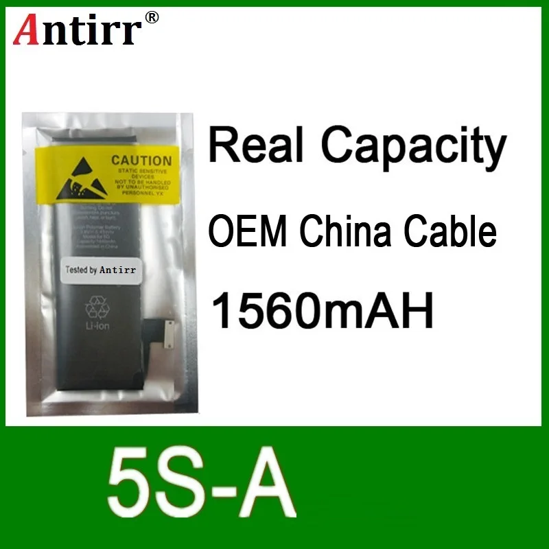 10pcs/lot Real Capacity China Protection board 1560mAh 3.7V Battery for iPhone 5S zero cycle replacement repair parts 5S-A
10pcs/lot Real Capacity China Protection board 1560mAh 3.7V Battery for iPhone 5S zero cycle replacement repair parts 5S-A
