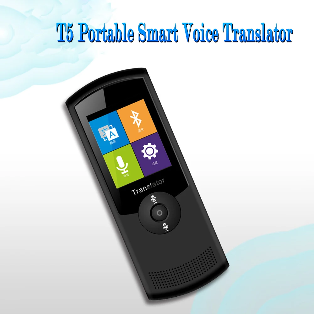T5 Portable Smart Voice Translator WIFI language Real Time translator 42 languages for Business Travel Learning
T5 Portable Smart Voice Translator WIFI language Real Time translator 42 languages for Business Travel Learning