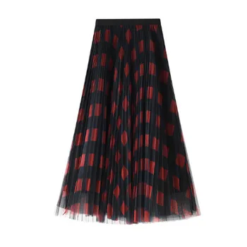 New Fashion 2020 Womens Elegant Skirts Plaid Mesh Tutu Tulle Skirts A Line High Waist Pleated Female Maxi Long Skirt Ladies Lot
New Fashion 2020 Womens Elegant Skirts Plaid Mesh Tutu Tulle Skirts A Line High Waist Pleated Female Maxi Long Skirt Ladies Lot