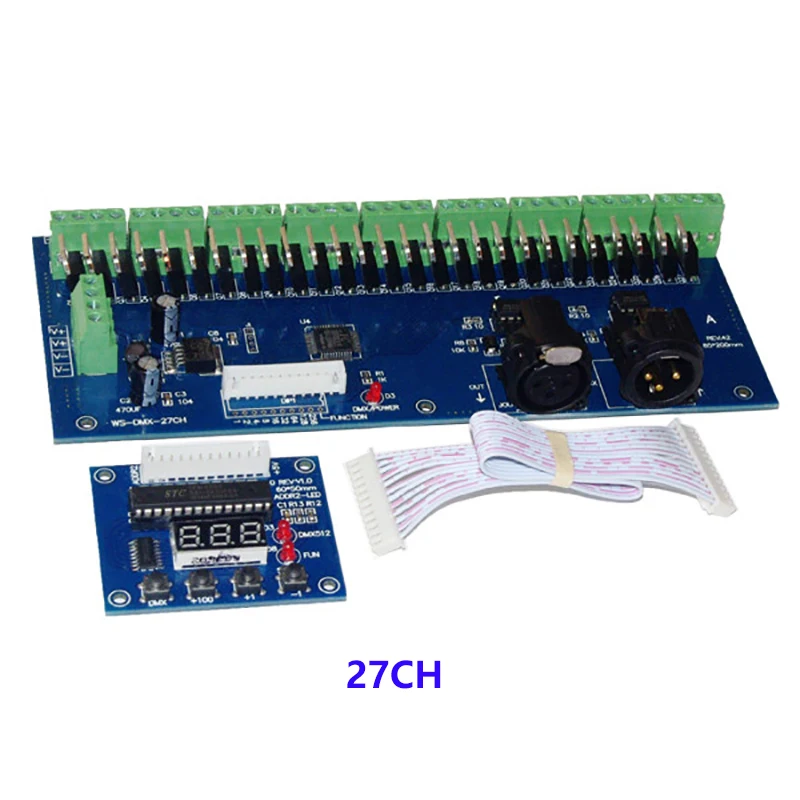DMX-27CH-LED digital display led dimmer 1A*27CH decoder DC12V-24V led RGB controller for led lamp Free shipping
DMX-27CH-LED digital display led dimmer 1A*27CH decoder DC12V-24V led RGB controller for led lamp Free shipping