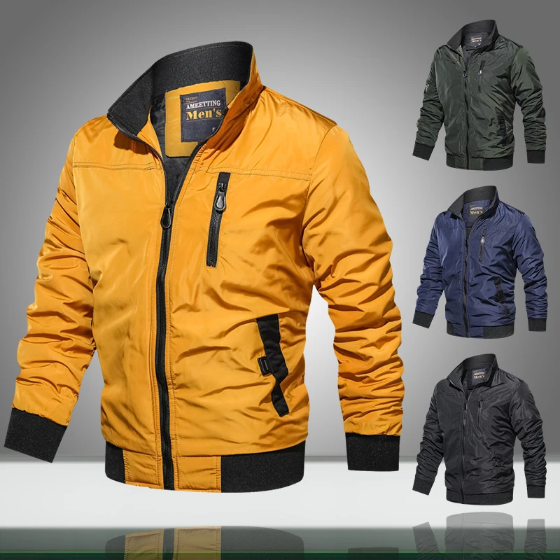 Autumn Men Casual Jackets Solid Stand Collar 2019 New Male Bomber Pilot Jackets Zipper Loose Thin Outdoor Coats Chaqueta Hombre
Autumn Men Casual Jackets Solid Stand Collar 2019 New Male Bomber Pilot Jackets Zipper Loose Thin Outdoor Coats Chaqueta Hombre