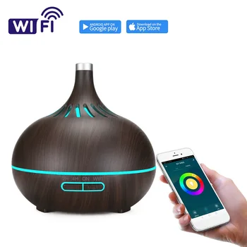 400ml Air Humidifier Essential Aroma Oil Diffuser Wifi Remote Control 7 Color Changing LED Lights Fog Mist Maker for Home Office
400ml Air Humidifier Essential Aroma Oil Diffuser Wifi Remote Control 7 Color Changing LED Lights Fog Mist Maker for Home Office