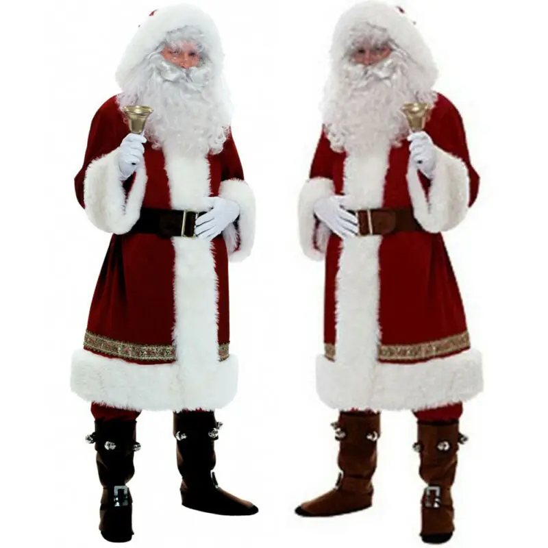 Russia Adults Christmas Santa Claus Costume Cosplay Santa Claus Clothes Fancy Dress 5pcs/lot Costume Suit Christmas Outwear
Russia Adults Christmas Santa Claus Costume Cosplay Santa Claus Clothes Fancy Dress 5pcs/lot Costume Suit Christmas Outwear