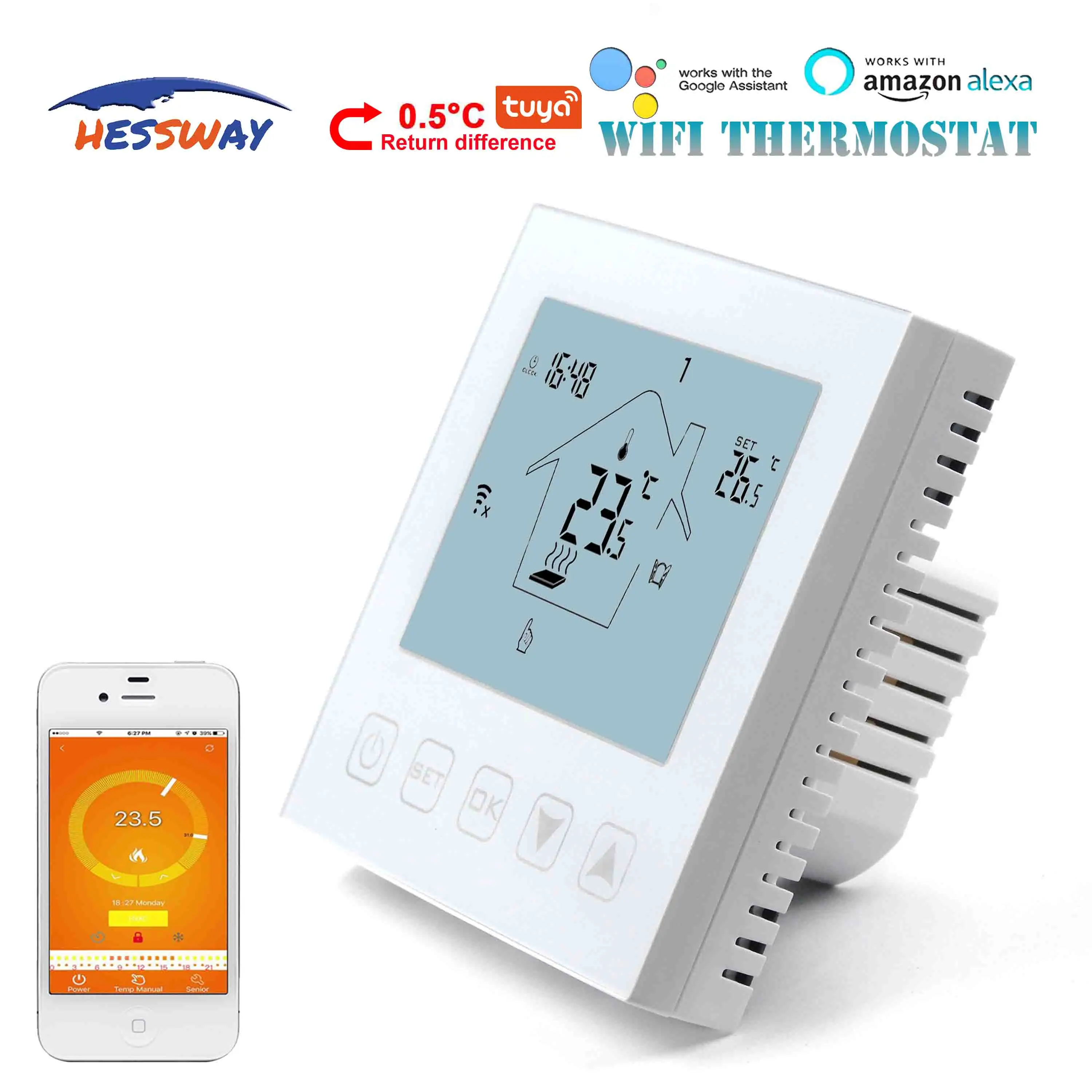 HESSWAY TUYA 3A котел клапан радиатора Wi-Fi термостат для контроллера соединения 2-в-1 |