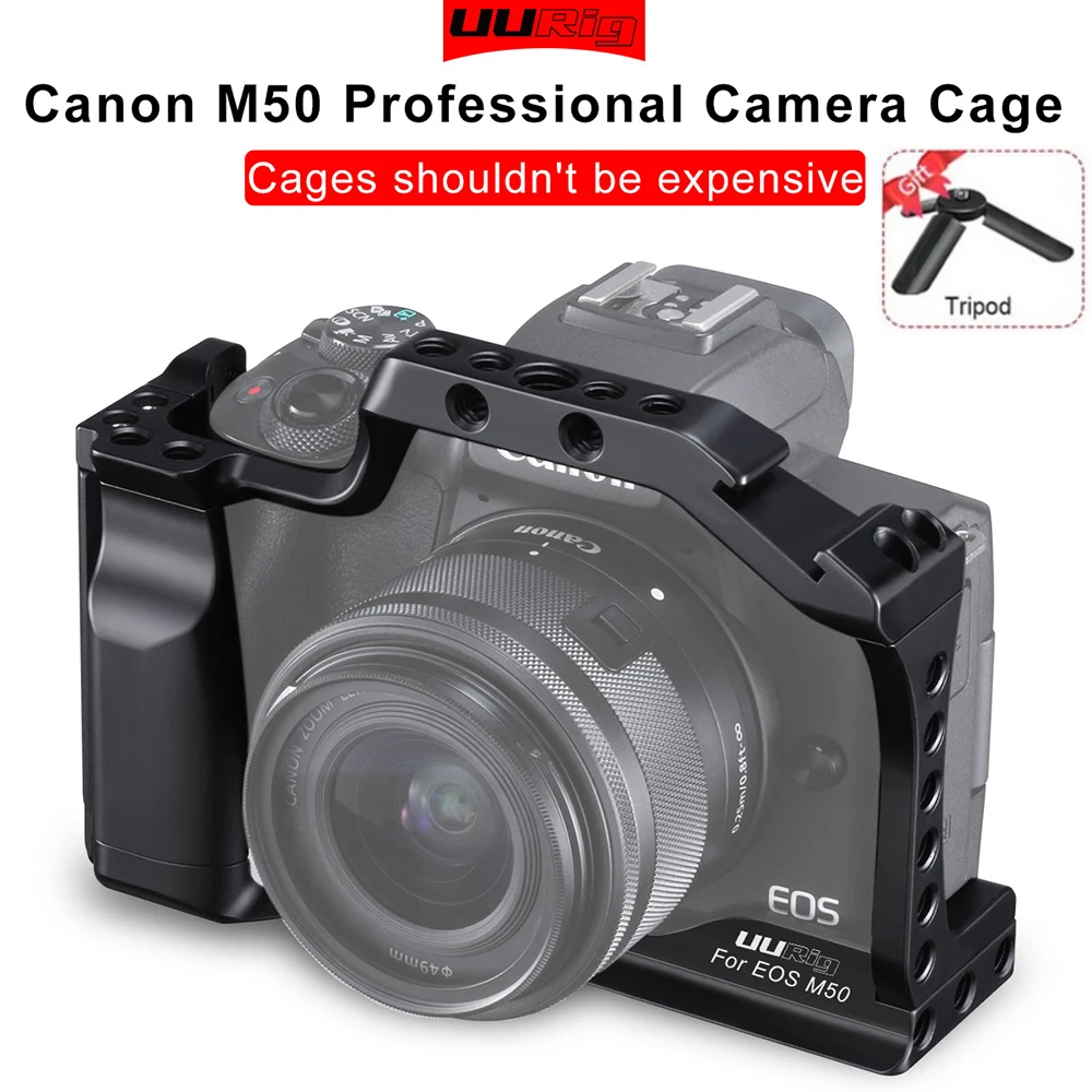 UURig DSLR Camera Cage for Canon EOS M50 Cage With Hot Shoe Mount For Quick Release Attachment for Video Vlogging VS SmallRig
UURig DSLR Camera Cage for Canon EOS M50 Cage With Hot Shoe Mount For Quick Release Attachment for Video Vlogging VS SmallRig