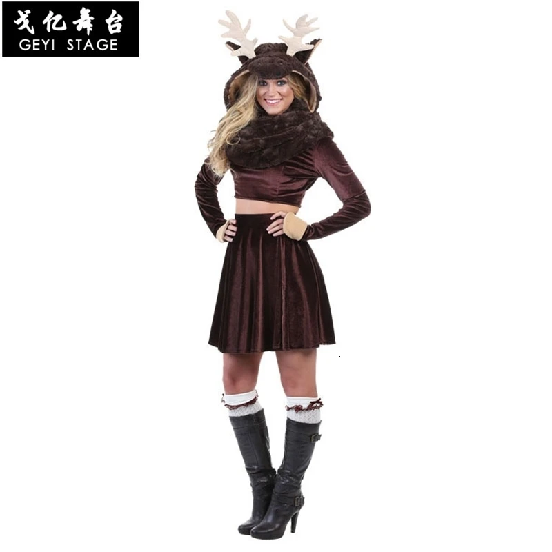 New Christmas deer costumes for the merry kid Christmas deer cosplay dress funny animal clothing for the women in the hood
New Christmas deer costumes for the merry kid Christmas deer cosplay dress funny animal clothing for the women in the hood