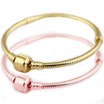 925 Sterling Silver Bracelet Rose Gold Barrel Clasp Snake Chain Basic Bracelet Bangle For Women Bead Charm Diy Fine Jewelry
925 Sterling Silver Bracelet Rose Gold Barrel Clasp Snake Chain Basic Bracelet Bangle For Women Bead Charm Diy Fine Jewelry