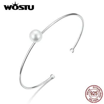 WOSTU Hot Sale Authentic 925 Sterling Silver Quiet Pearl Bangle Bracelet Opening Adjustable For Women Bangle Jewelry CQB168
WOSTU Hot Sale Authentic 925 Sterling Silver Quiet Pearl Bangle Bracelet Opening Adjustable For Women Bangle Jewelry CQB168