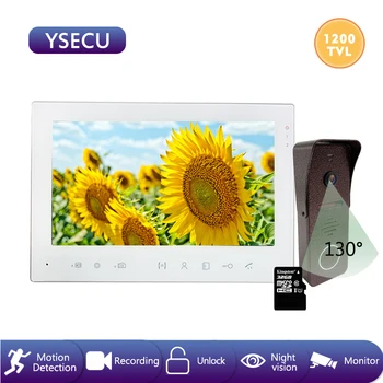 YSECU 7'' 1200TVL Video Intercom with Motion Sensor DC12V Or AC220V Unlock Door Gate Video Door Phone Recording Doorbell
YSECU 7'' 1200TVL Video Intercom with Motion Sensor DC12V Or AC220V Unlock Door Gate Video Door Phone Recording Doorbell