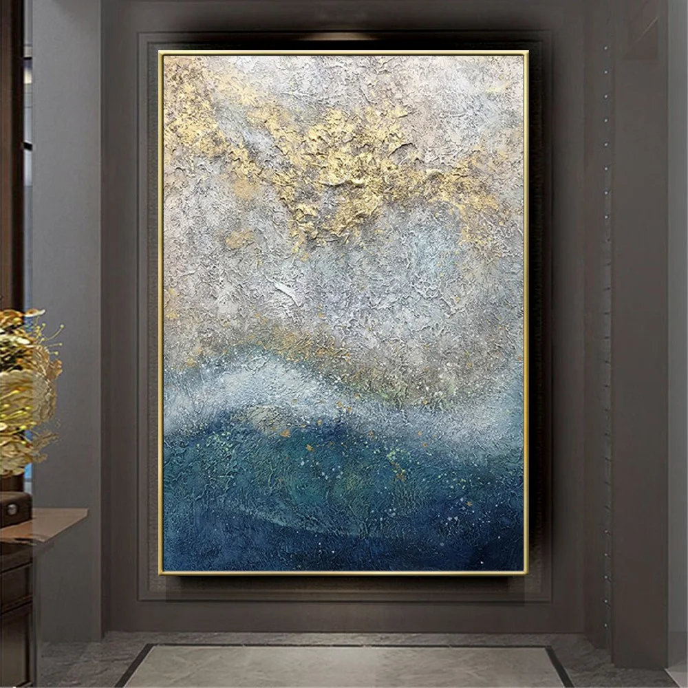 Modern Canvas Home Decor Wall Hanging Paintings Famous Artist 100%Hand-Painted Oil Painting Exquisite Blue Texture Salon Pendant
Modern Canvas Home Decor Wall Hanging Paintings Famous Artist 100%Hand-Painted Oil Painting Exquisite Blue Texture Salon Pendant