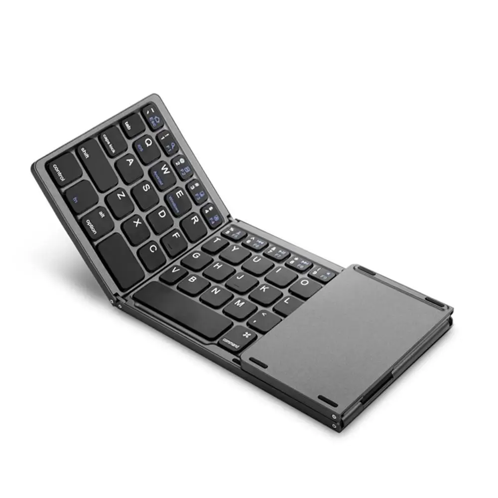Portable Mini Three Folding Bluetooth Keyboard Wireless Foldable Touchpad Keypad for IOS/Android/Windows R20
Portable Mini Three Folding Bluetooth Keyboard Wireless Foldable Touchpad Keypad for IOS/Android/Windows R20