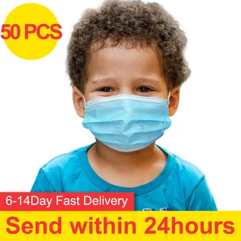 50pcs Disposable Face Mask For Kids Masks 3 layers Filter mask Non Woven Earloop Masks For Boys Girls
50pcs Disposable Face Mask For Kids Masks 3 layers Filter mask Non Woven Earloop Masks For Boys Girls