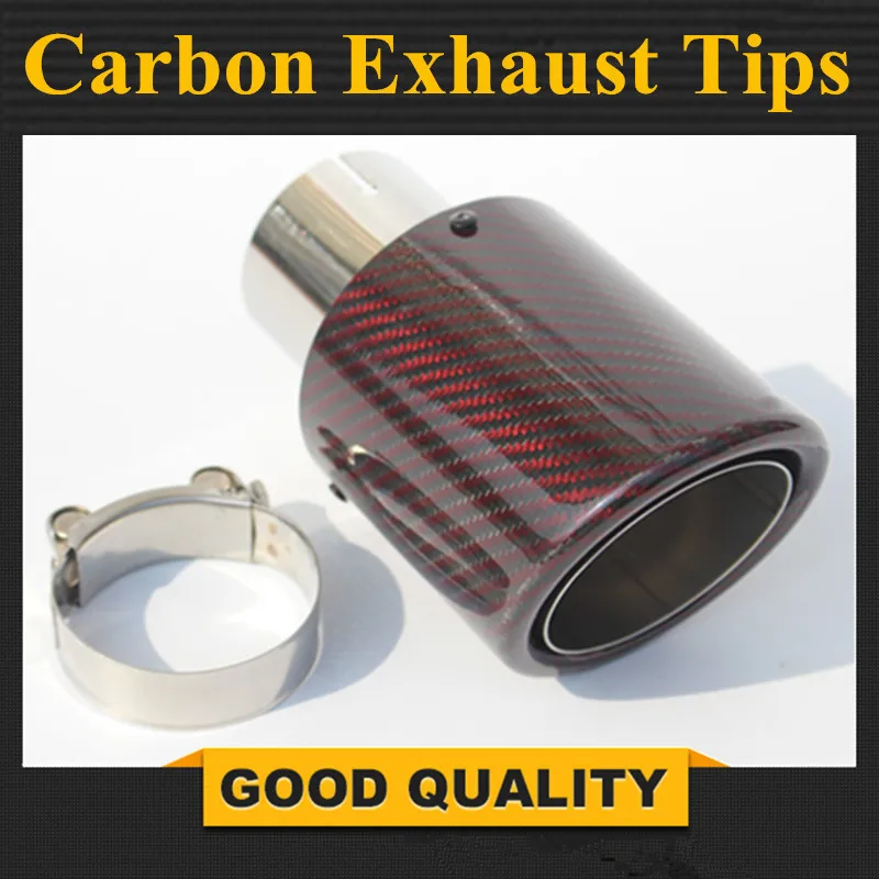 Glossy + Stainless Steel exhaust car Red carbon Exhaust Tip car-styling exhaust pipe muffler tip for universal parts
Glossy + Stainless Steel exhaust car Red carbon Exhaust Tip car-styling exhaust pipe muffler tip for universal parts