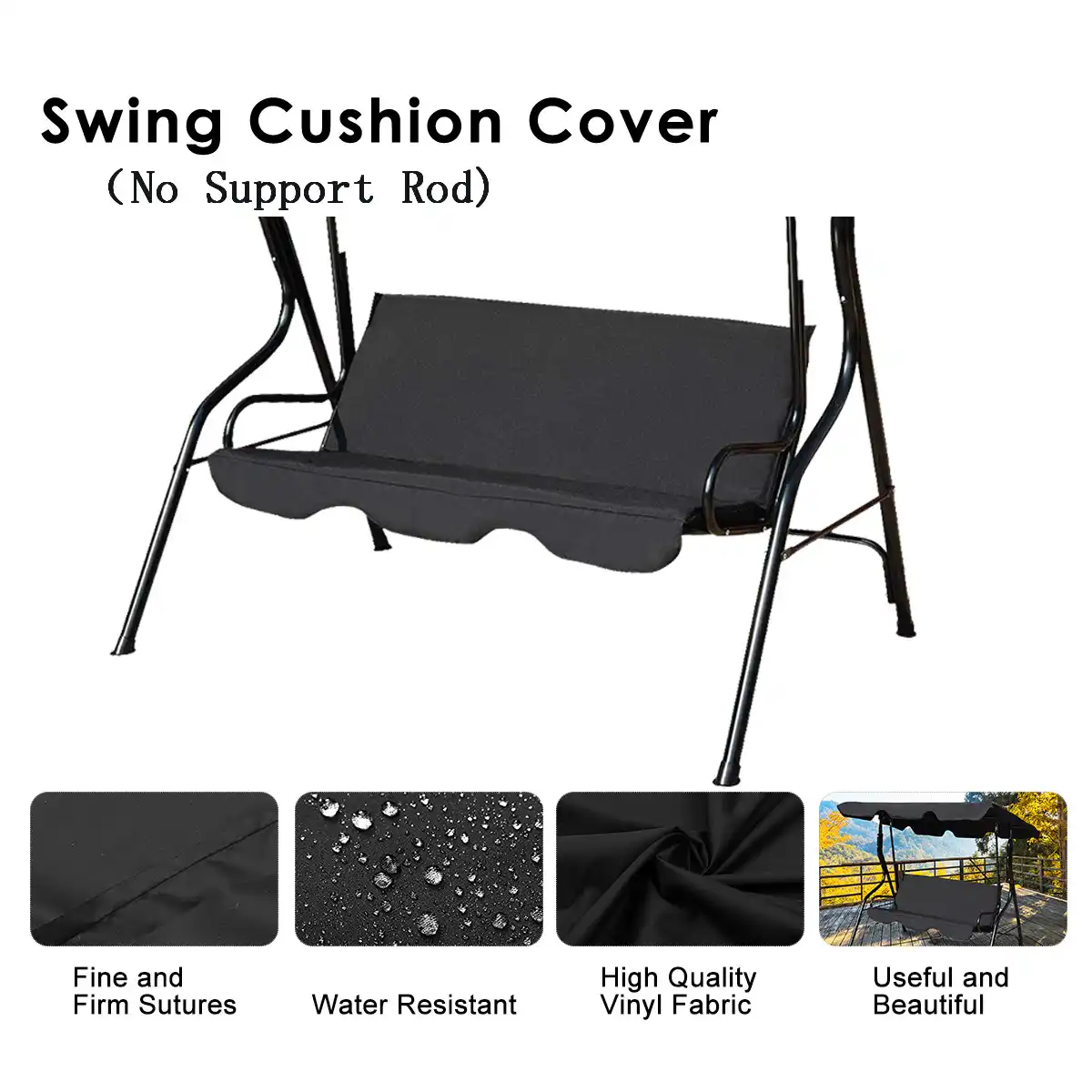 3 Seat Universal Garden Swing Chair Cover Shade Dust Waterproof