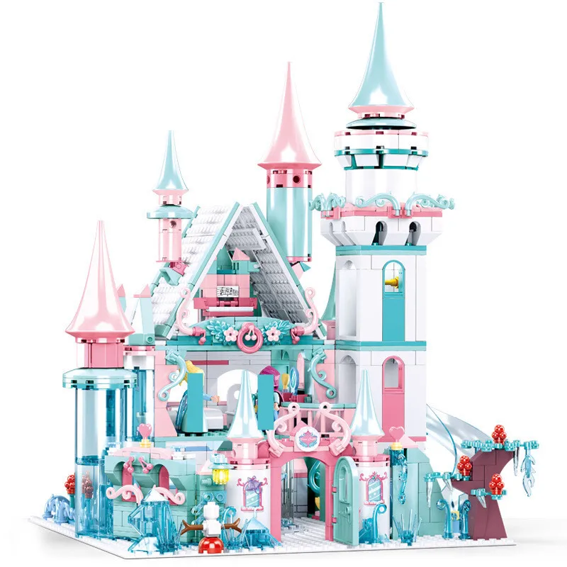 1314Pcs Princess Snow Queen Elsa Magical Ice Castle Building Blocks Sets Friends DIY Creator Bricks Educational Toys for Girls
1314Pcs Princess Snow Queen Elsa Magical Ice Castle Building Blocks Sets Friends DIY Creator Bricks Educational Toys for Girls