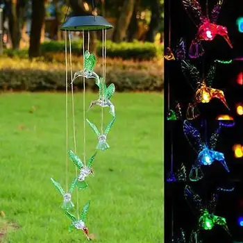 Solar Wind Chimes Party Decoration Lamp Color Changing LED Home Decor Hummingbird Hanging
Solar Wind Chimes Party Decoration Lamp Color Changing LED Home Decor Hummingbird Hanging