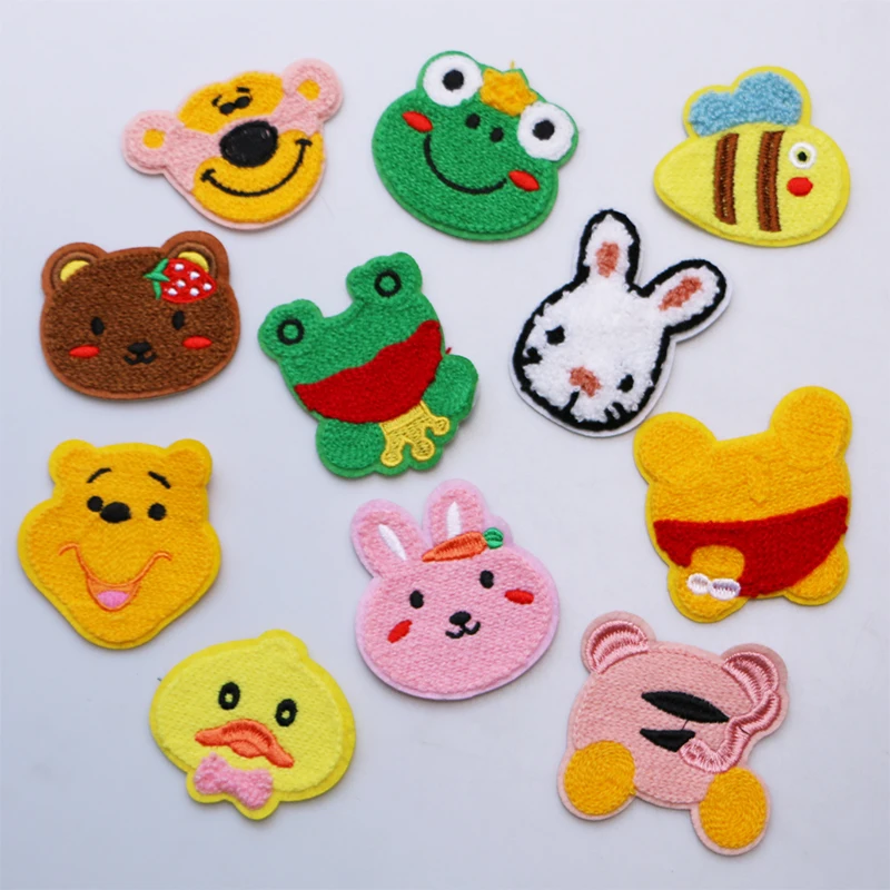 Cute cartoon animal patch Bear frog fish rabbit icon towel embroidered applique patches for DIY Iron on badges on clothes
Cute cartoon animal patch Bear frog fish rabbit icon towel embroidered applique patches for DIY Iron on badges on clothes
