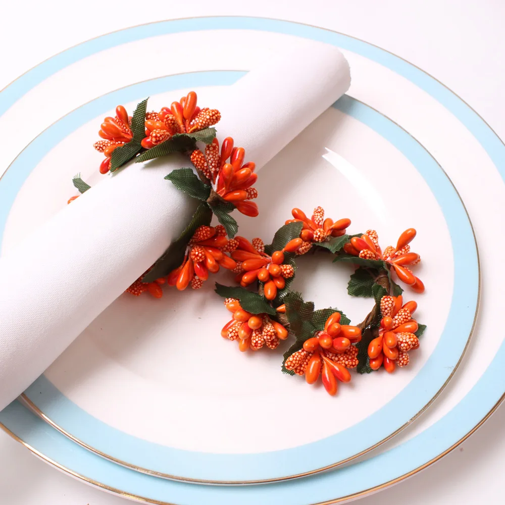6pcs Christmas decoration red fruit PVC pine needle napkin ring hotel home napkin buckle Christmas wreath
6pcs Christmas decoration red fruit PVC pine needle napkin ring hotel home napkin buckle Christmas wreath