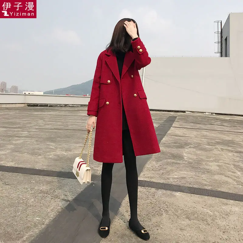 Woolen coat women's mid-length 2020 spring and autumn plus size Korean woolen coat coat tide
Woolen coat women's mid-length 2020 spring and autumn plus size Korean woolen coat coat tide
