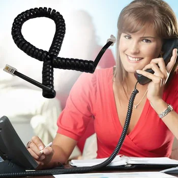 Handset Wire High Compatibility Curved Line Connection Replacement Home Durable Fixed Phone Stretchable Receiver Telephone Cable
Handset Wire High Compatibility Curved Line Connection Replacement Home Durable Fixed Phone Stretchable Receiver Telephone Cable