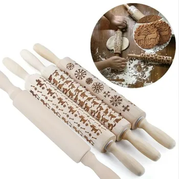 Christmas Embossing Rolling Pin Baking Cookies Noodle Biscuit Fondant Cake Dough Engraved Roller Reindeer Snowflake Roller Kitch
Christmas Embossing Rolling Pin Baking Cookies Noodle Biscuit Fondant Cake Dough Engraved Roller Reindeer Snowflake Roller Kitch