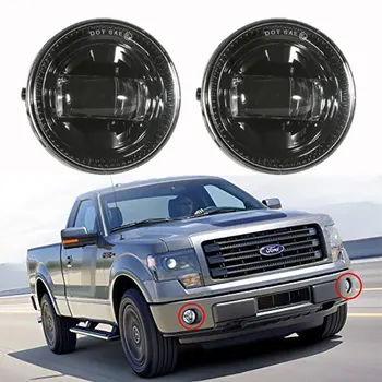 DOT EMARK Approved Round Black LED Fog Lights Assembly Lamps Replacement for Ford F150 2007-2014 (2pcs)
DOT EMARK Approved Round Black LED Fog Lights Assembly Lamps Replacement for Ford F150 2007-2014 (2pcs)