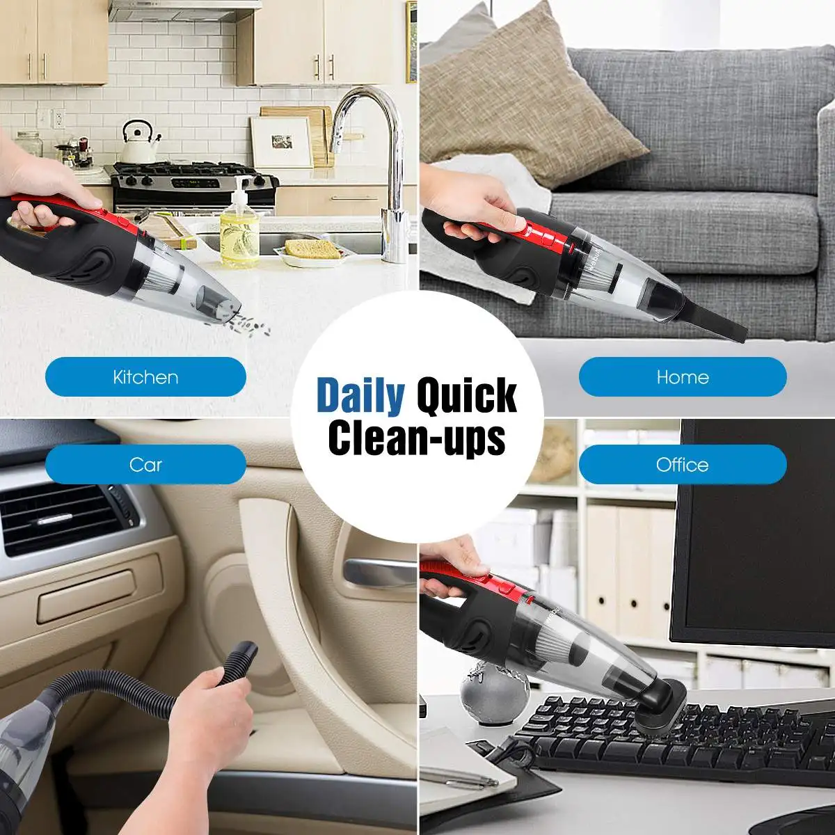 Handheld Home Vacuum Cleaner HEPA Filter Mini Portable Rechargeable Cordless Wet Dry Use 2200mAh AUDEW 120W 4000pa Handheld Home Vacuum Cleaner HEPA Filter Mini Portable Rechargeable Cordless Wet Dry Use 2200mAh AUDEW 120W 4000pa